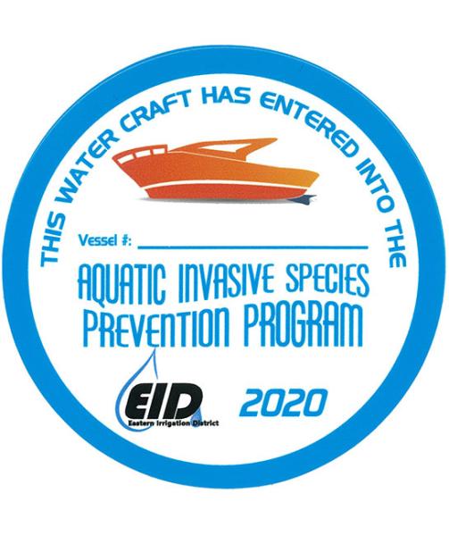 Aquatic invasive species sticker